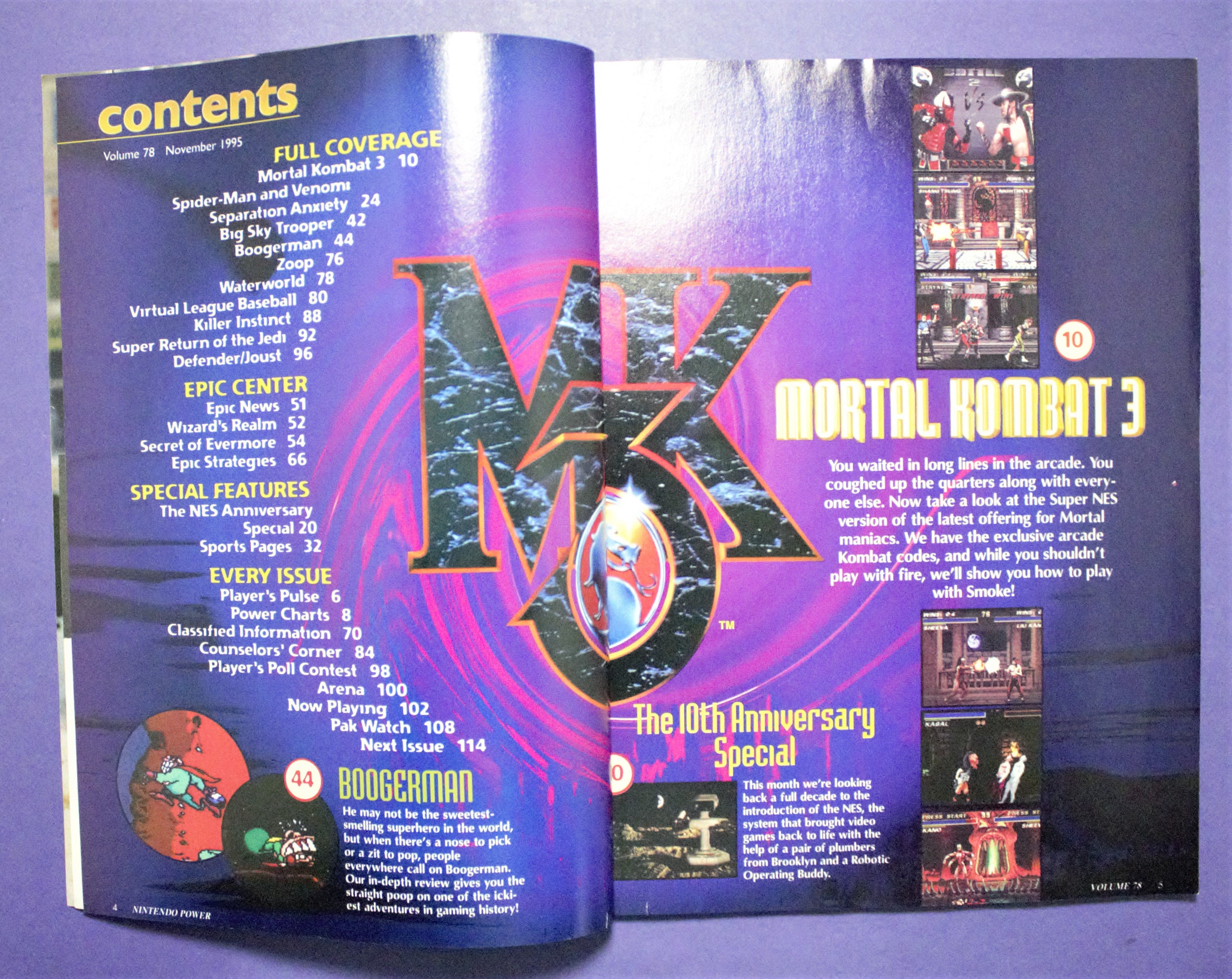 Nintendo Power 1995 Issue Mortal Kombat 3 Star Wars Killer