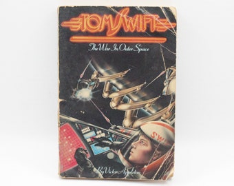 Vintage sci-fi Tom Swift The War in Outer Space paperback book mini novel Victor Appleton 1981