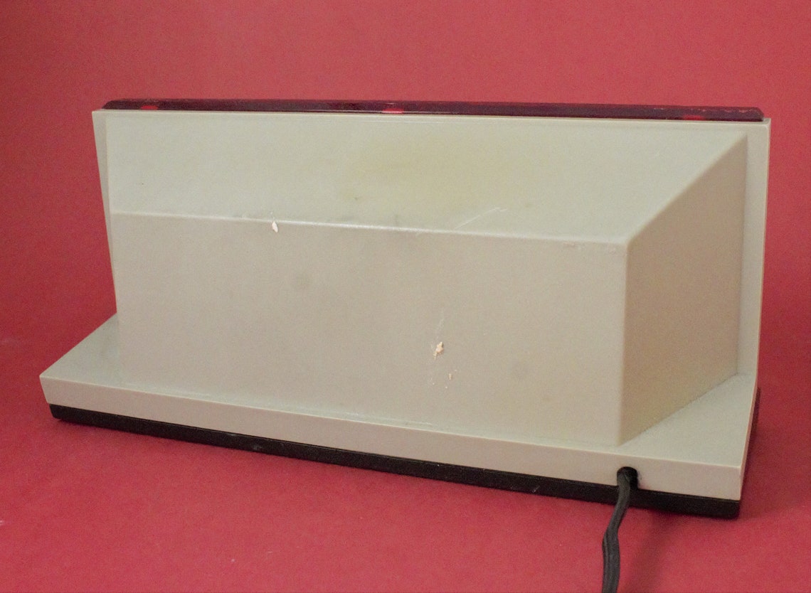 Vintage Digital Alarm Clock Large Red LED Lighted Time Display Etsy