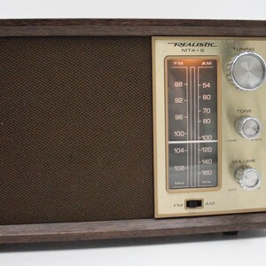Vintage Radio AM/FM Cloth Speaker Woodgrain Lighted Dial Cool Mod Retro ...