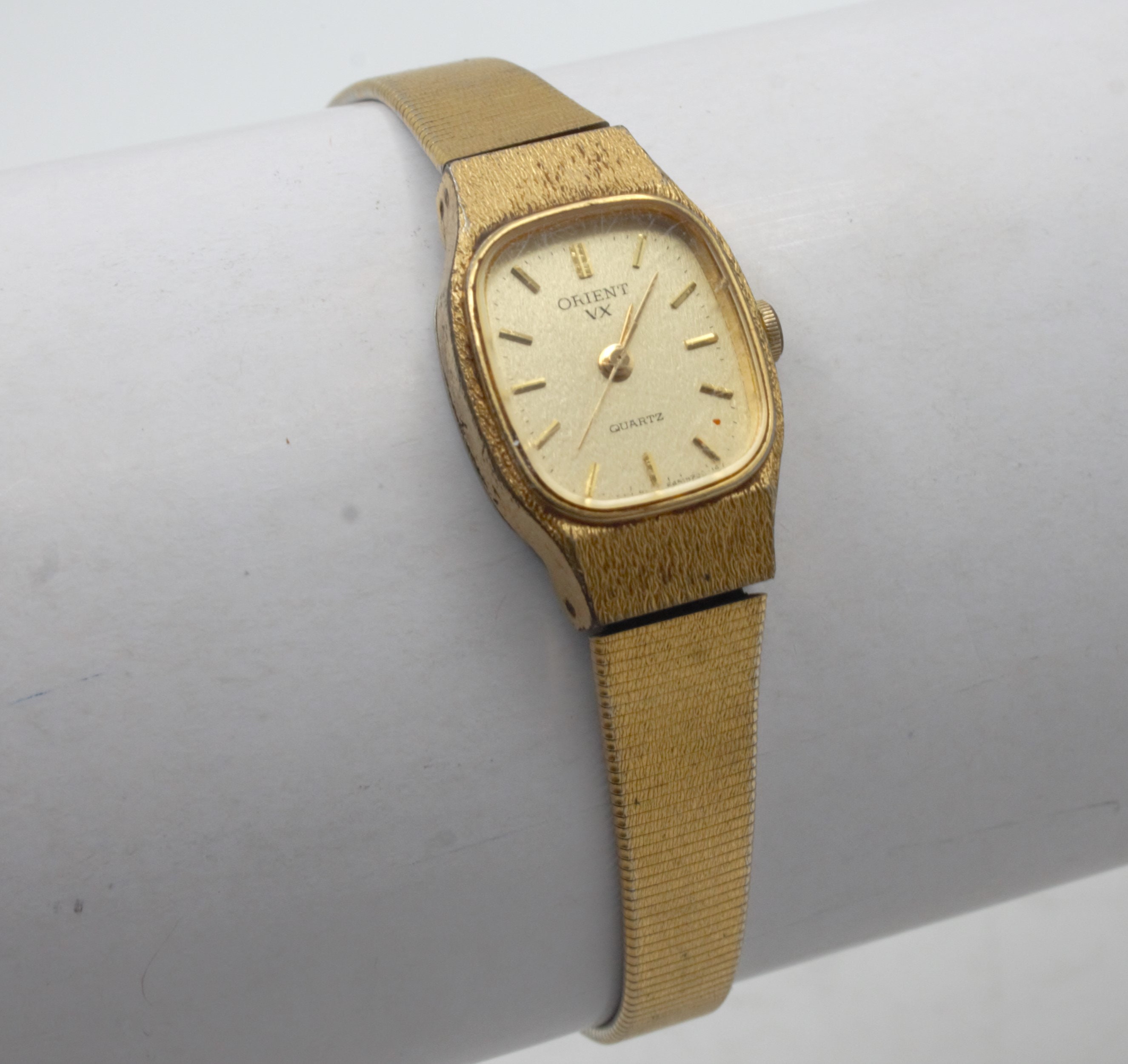 Vintage Orient VX Quartz Analog Dial Gold Tone Art Deco Style Ladies Wristwatch Women s Bracelet