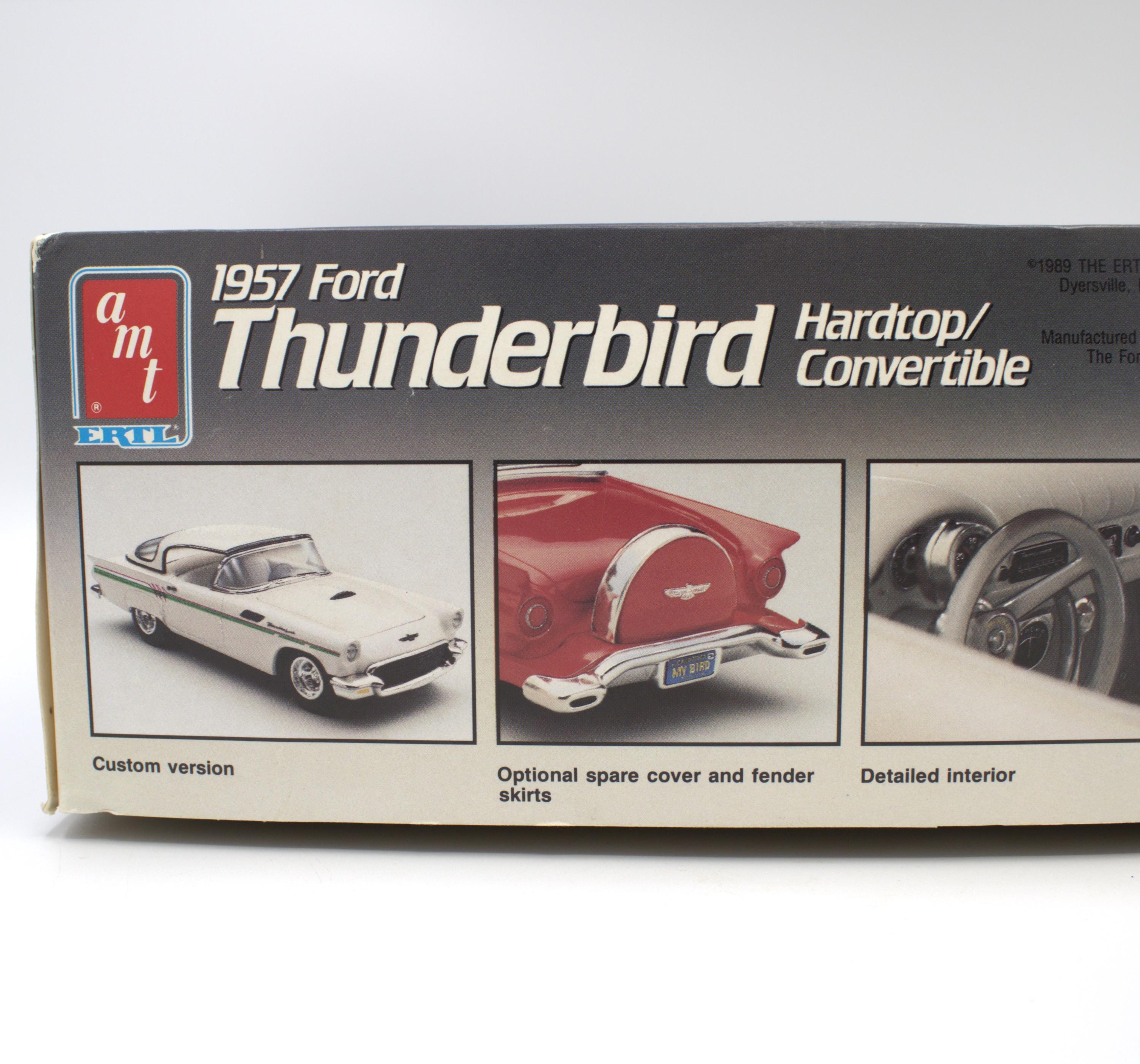 Vintage 1980s AMT '57 Ford Thunderbird Model Kit 1/25 Scale Stock