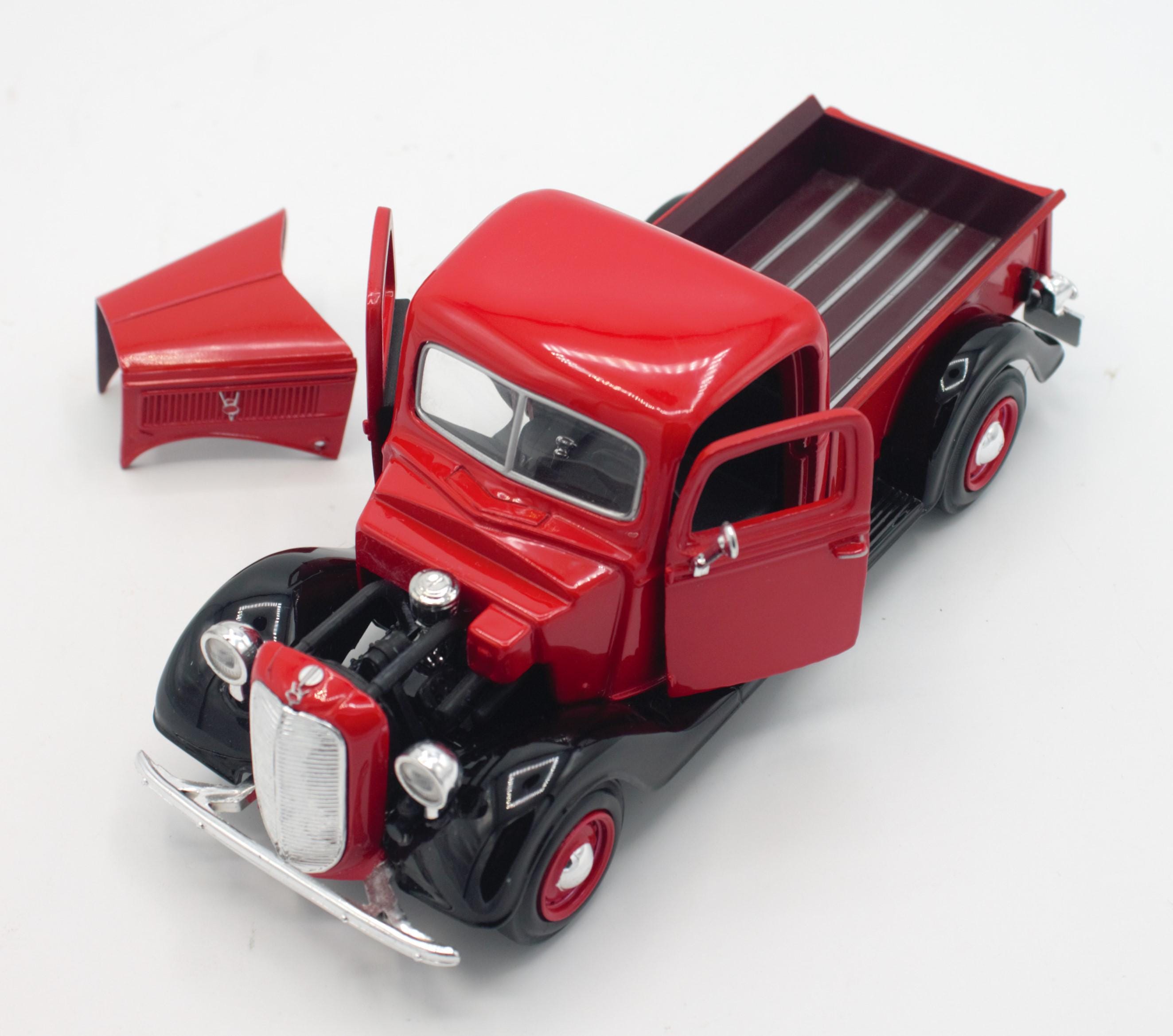 Vintage 1937 Ford Pickup Truck Die Cast Metal 1:24 Scale Miniature