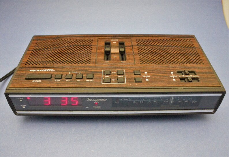 Vintage Digital Alarm Clock Stereo Dual Alarms AM/FM Radio Etsy