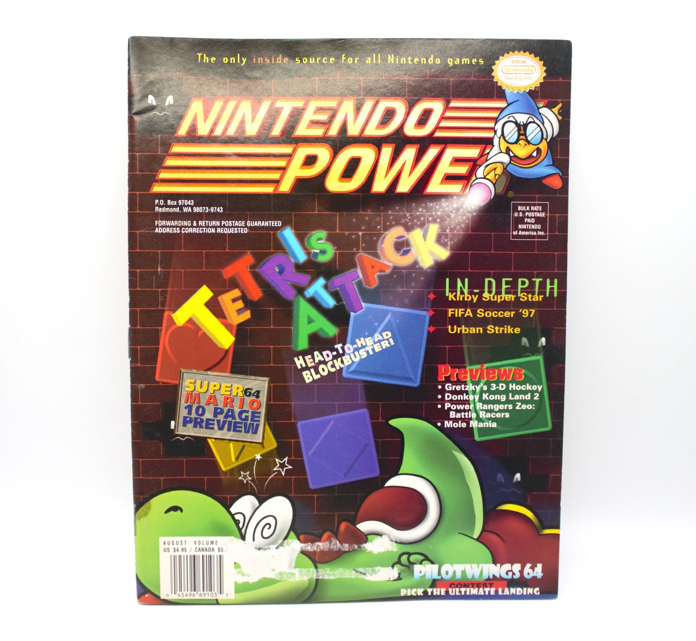 Nintendo Power 1996 Issue Tetris Attack Super Mario 64