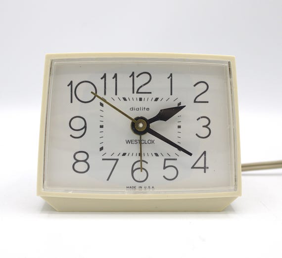 Vintage Westclox Alarm Clock Dialite Backlit Dial Analog Buzzer