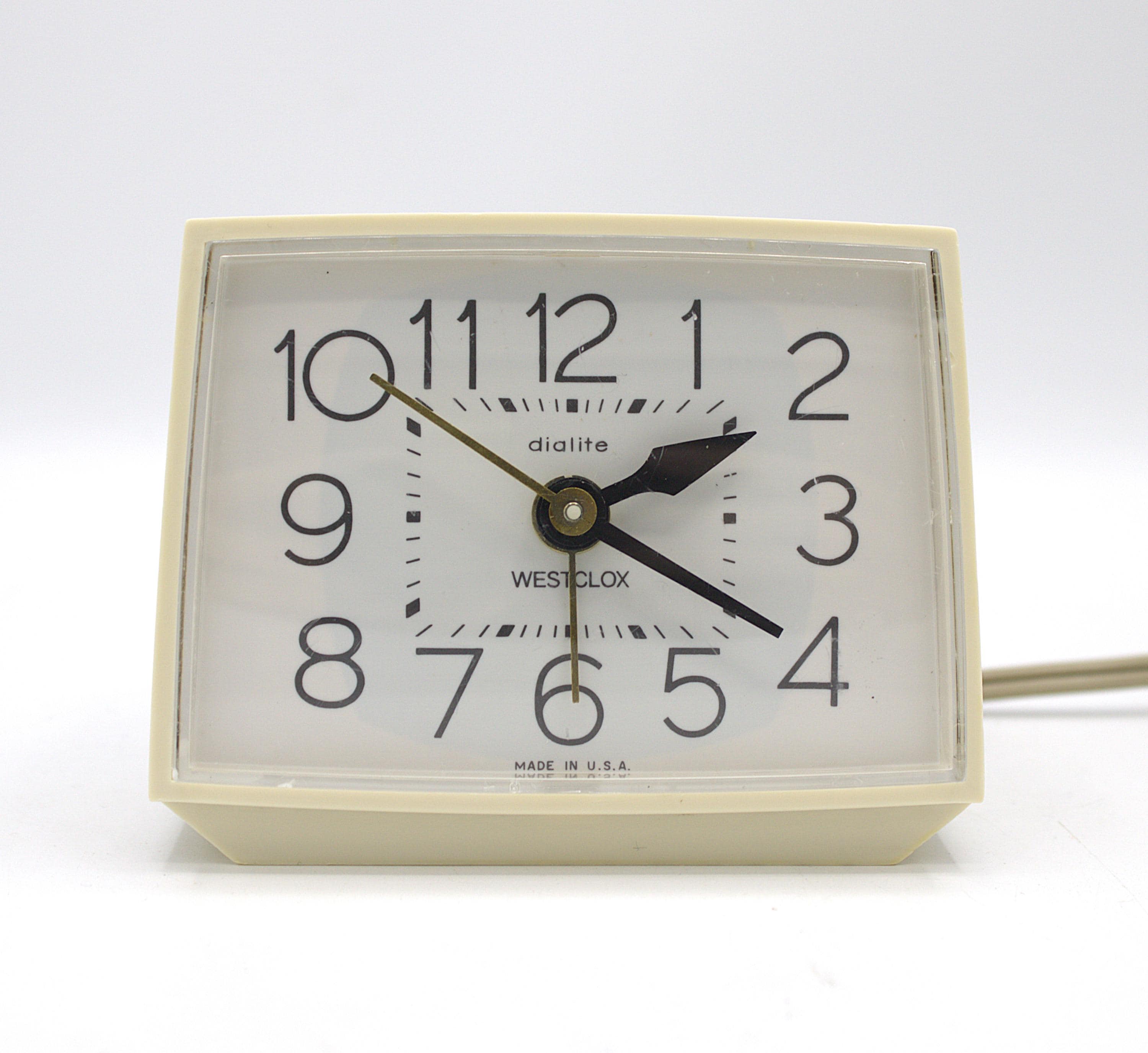 Vintage Westclox Alarm Clock Dialite Backlit Dial Analog Buzzer