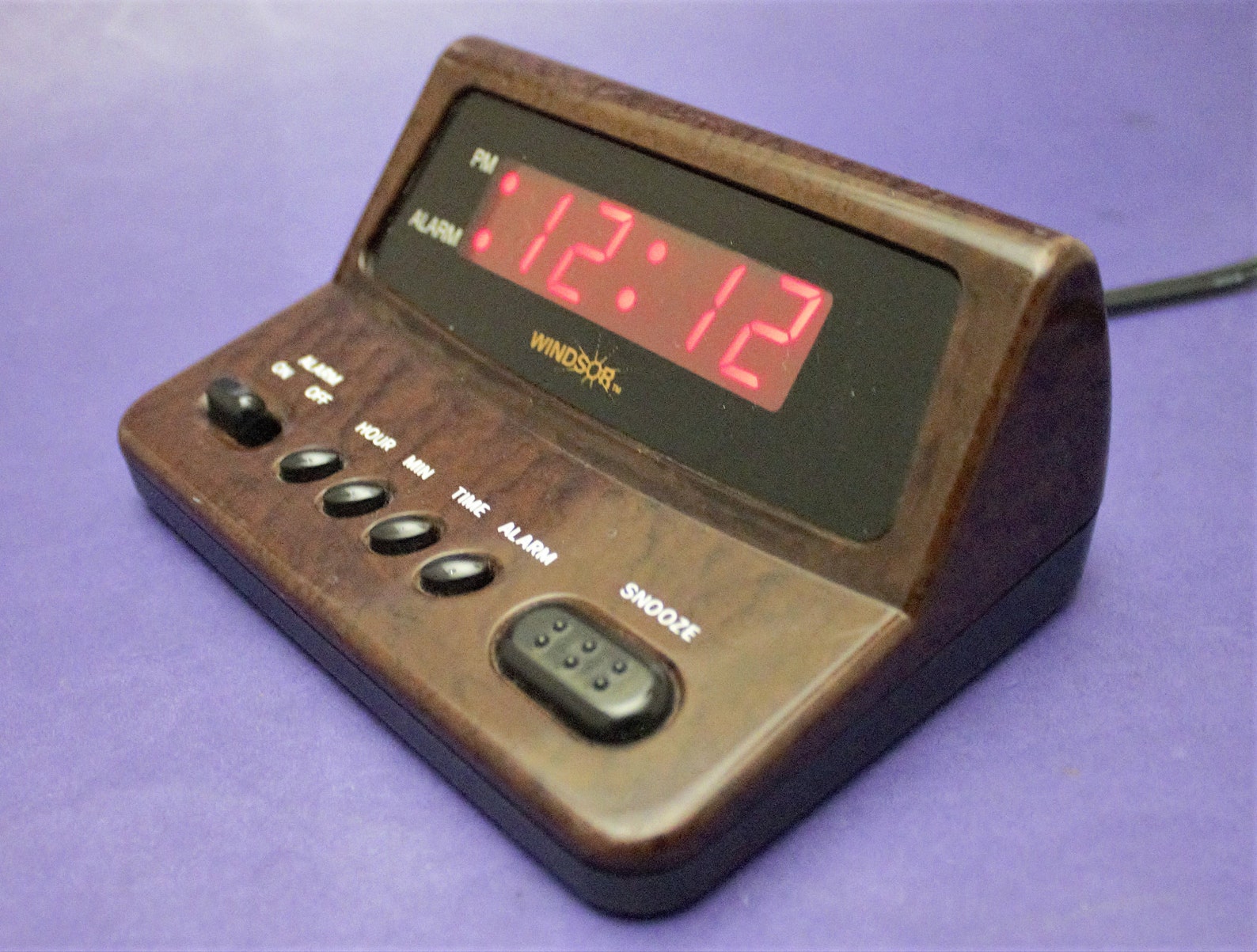 Vintage Digital Alarm Clock Simulated Burled Walnut Woodgrain Etsy