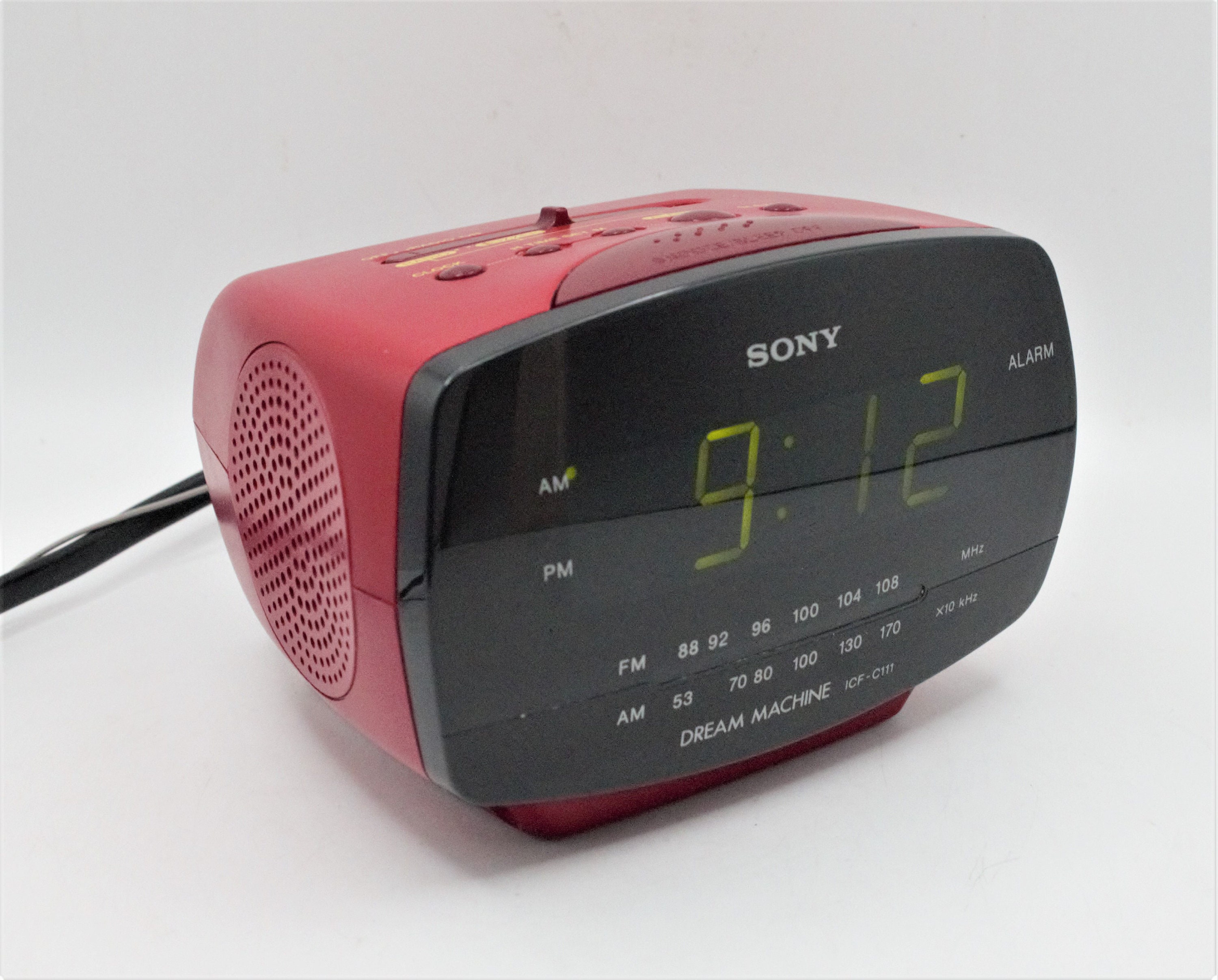 Vintage Sony Digital Alarm Clock Radio AM/FM Dream Machine Green