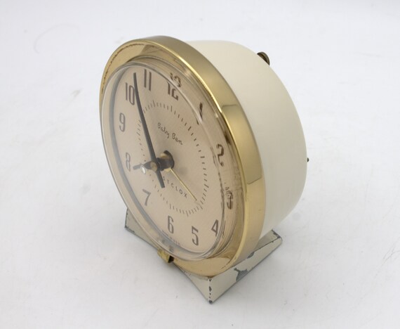Vintage Mid-century Westclox Baby Ben Clock Brass Wind up
