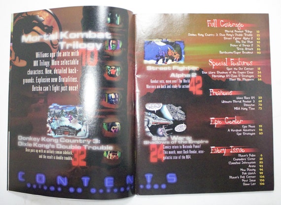 Nintendo Power 1996 Issue Mortal Kombat Trilogy Street