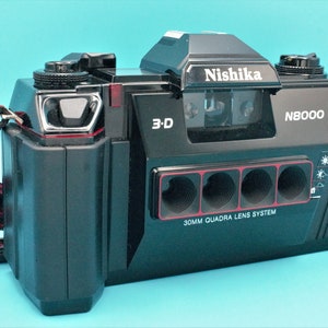 Vintage Nishika 3-D Four Lens Camera 30mm Quadra Lens System N8000 ...