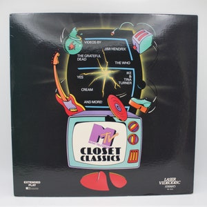 Vintage MTV Closet Classics Laserdisc music video compilation Hendrix Black Sabbath Yes the Who 1986 12&quot; disc EP