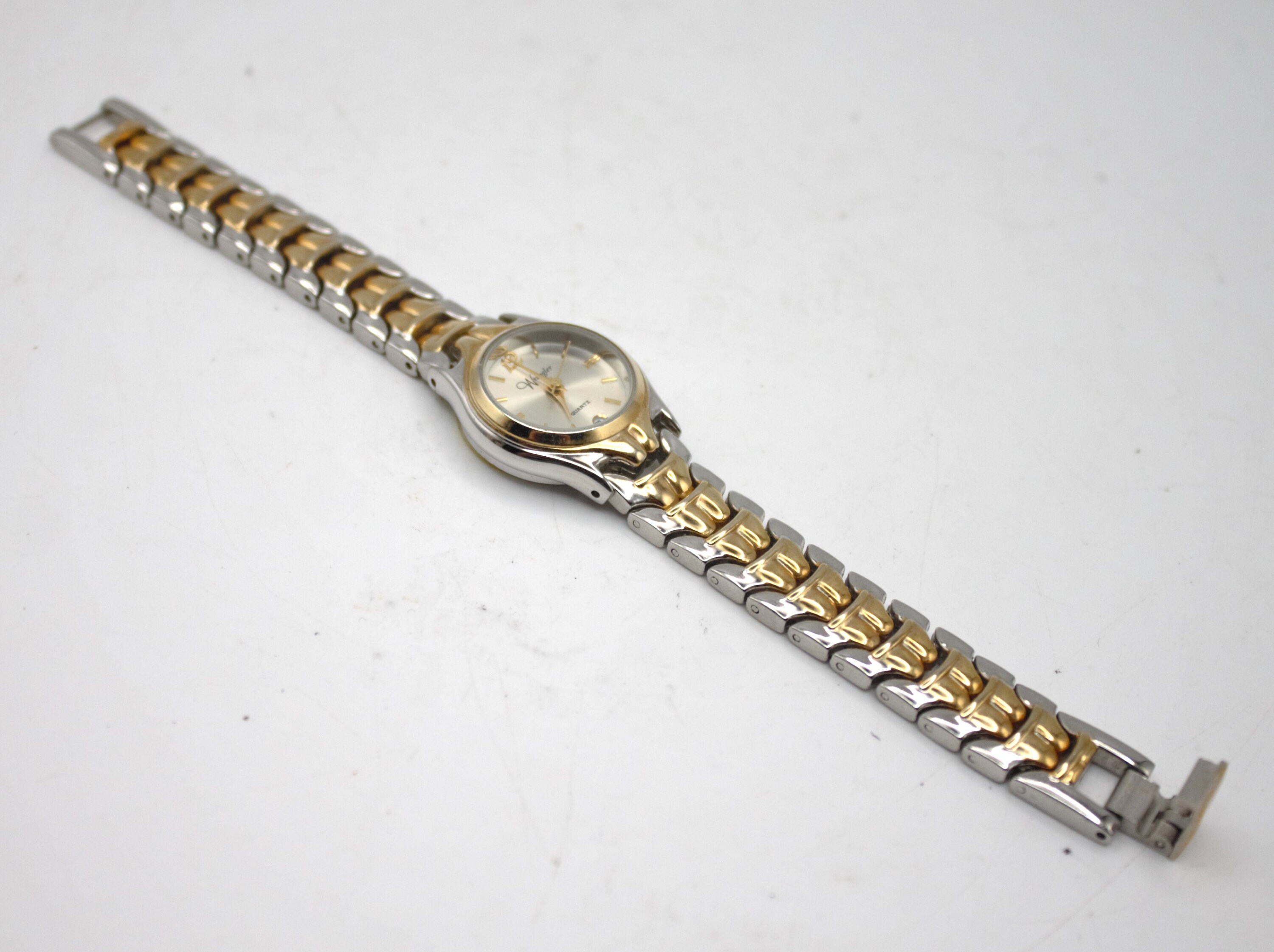 Wrangler two tone gold silver quartz Stainless steal back watch Wrangler Ladies Two-Tone Quartz Watch With Gold Dial  main image 2
