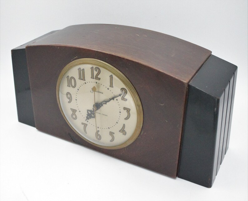 Vintage Westminster Chime Clock Electric Mid Century Art Deco Etsy