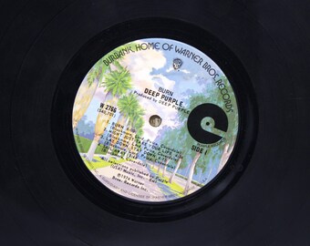 Vintage 70s Vinyl Deep Purple 1974 Album Burn Cool Classic Rock