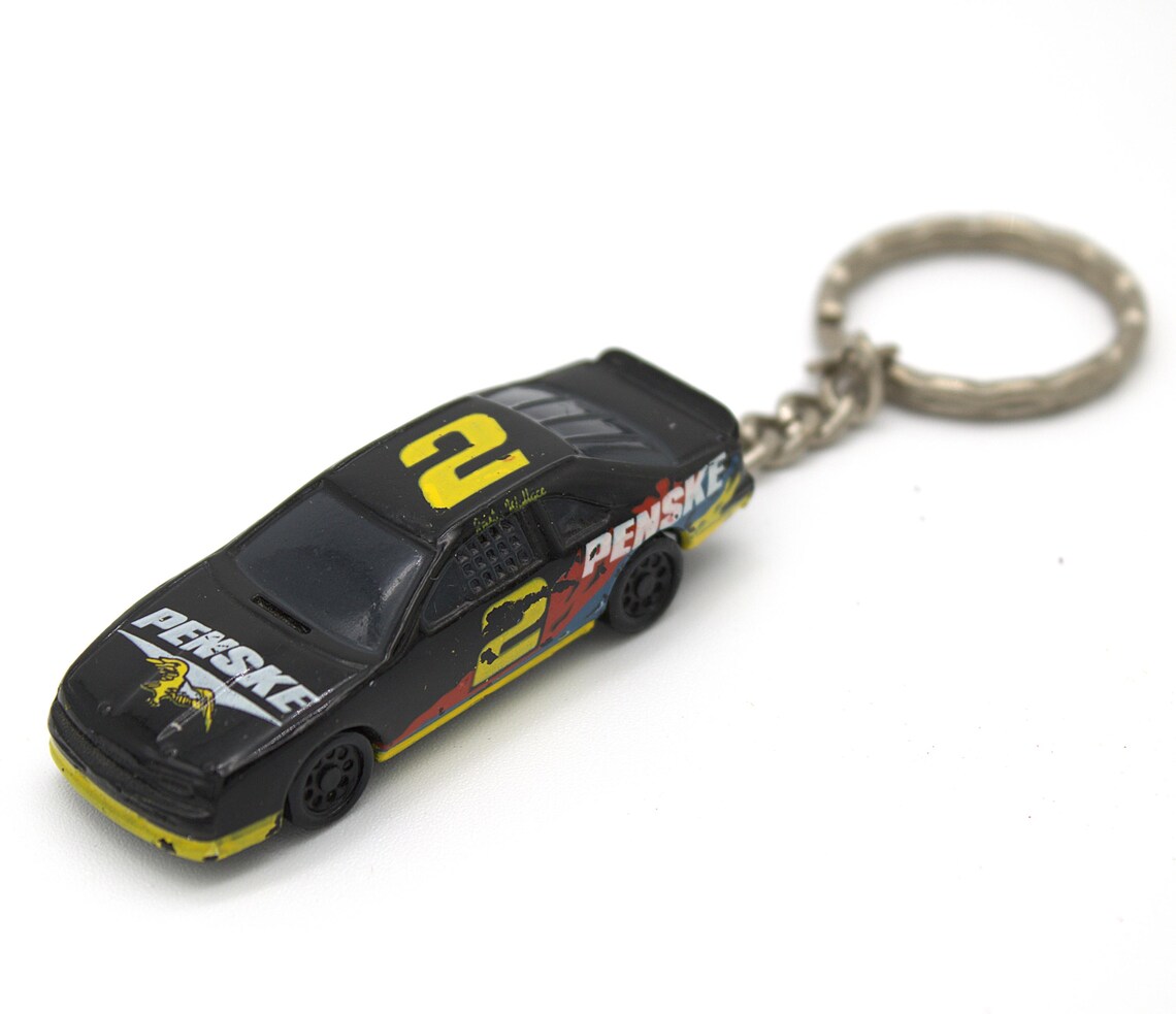 Rusty Key Chain Vintage 90s NASCAR Stock Car Keychain Penske Auto Racing Rusty Wallace ...