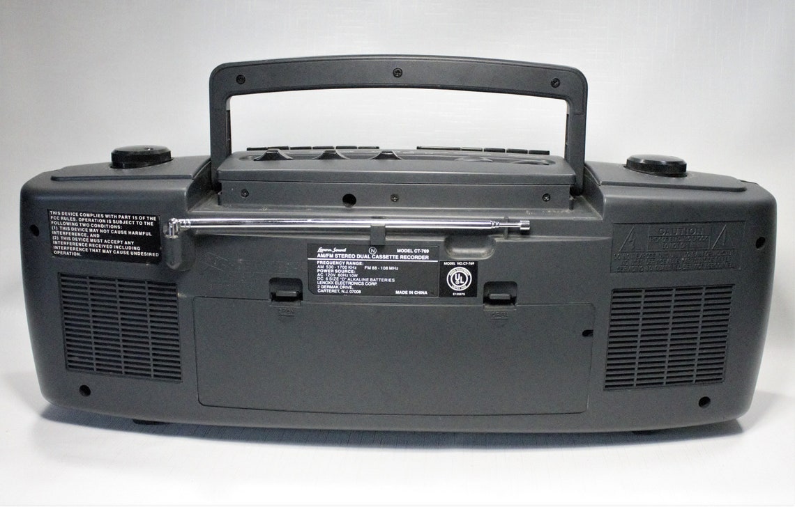 Vintage Boombox Stereo Dual Tape Player AM-FM Radio Cassette - Etsy
