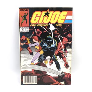 Vintage 1989 GI JOE comic book issue 91 "No Simple Solutions" Snake Eyes Scarlet Jinx Storm Shadow epic Red Ninja battle 1980s Marvel Comics