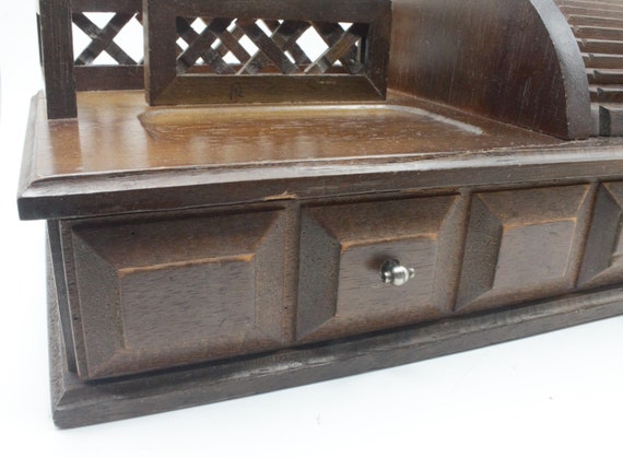Vintage jewelry box desktop drawer organizer stan… - image 10