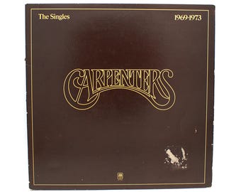 Vintage 1970s vinyl Carpenters 1973 album The Singles 1969-1973 classic rock original recording 12" stereo LP A&M Records