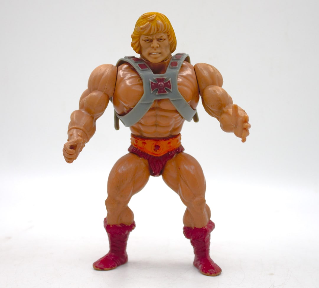 Vintage 1981 Heman Masters of the Universe Heman With Chest Armor Action Figure Original 1980s