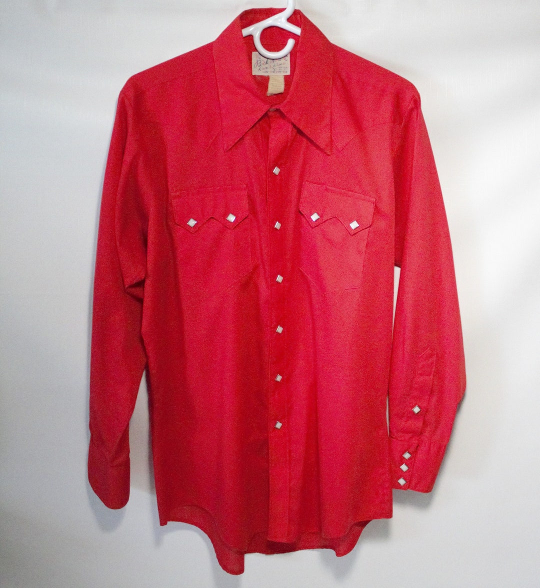 Vintage Western Shirt Diamond Pearl Snap Button Down Collared - Etsy