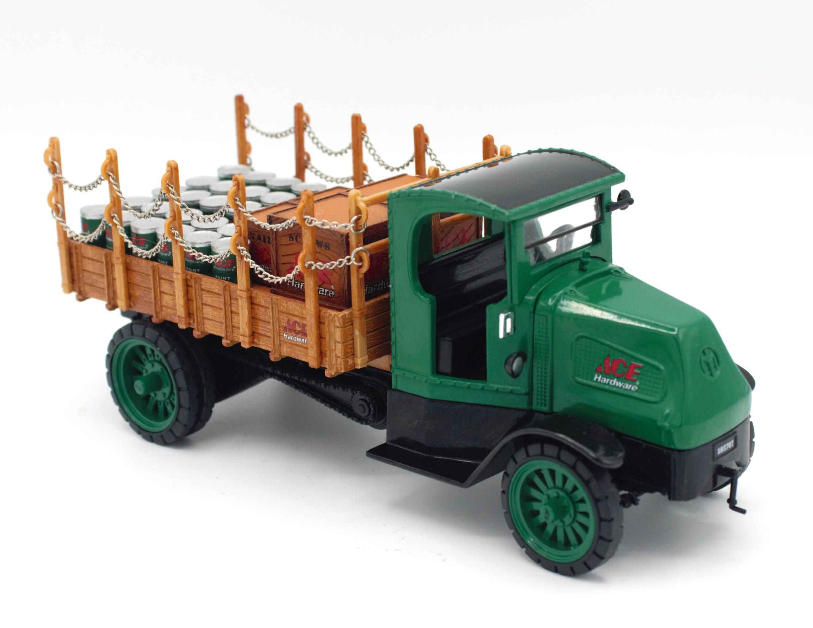 小物入れ vintage MACK TRUCKS wood box Vintage 1918 Mack Truck Bulldog Die Cast Miniature Model