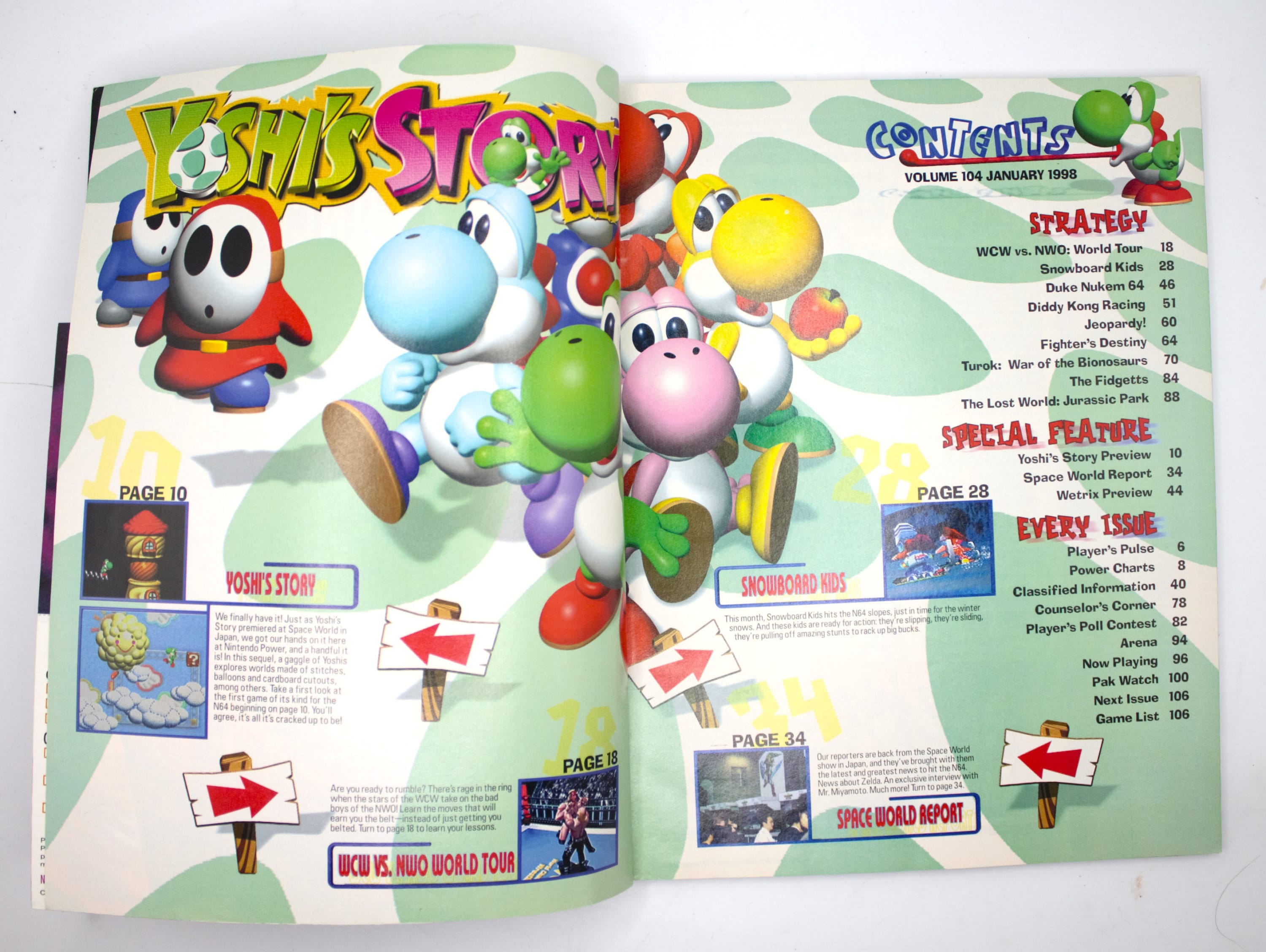 Nintendo Power 1998 Issue Yoshi's Story Duke Nukem WCW Diddy Kong