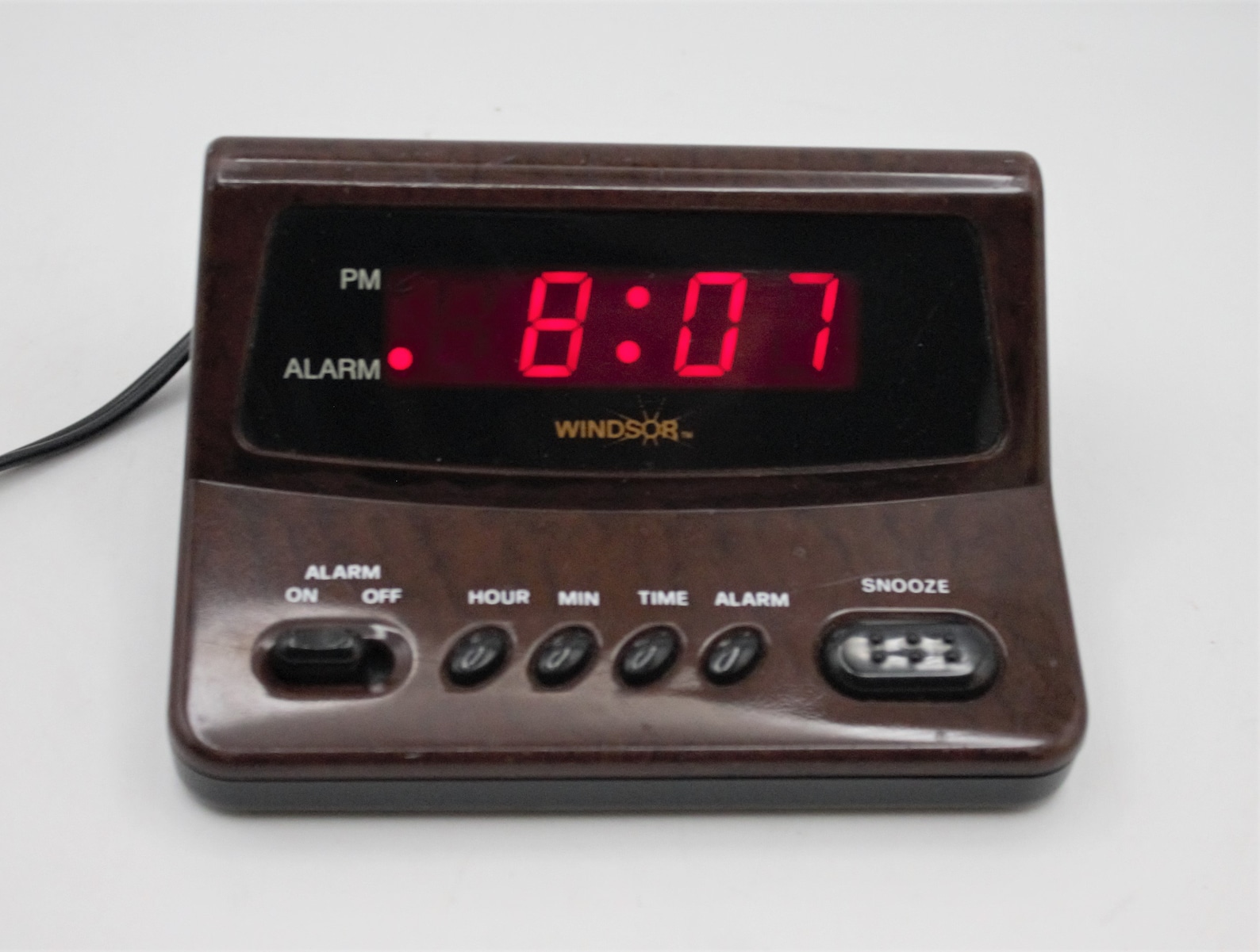Vintage Digital Alarm Clock Simulated Burled Walnut Woodgrain Etsy