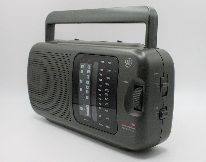 Vintage GE Radio Portable AM/FM Station Tuner Weather Band - Etsy