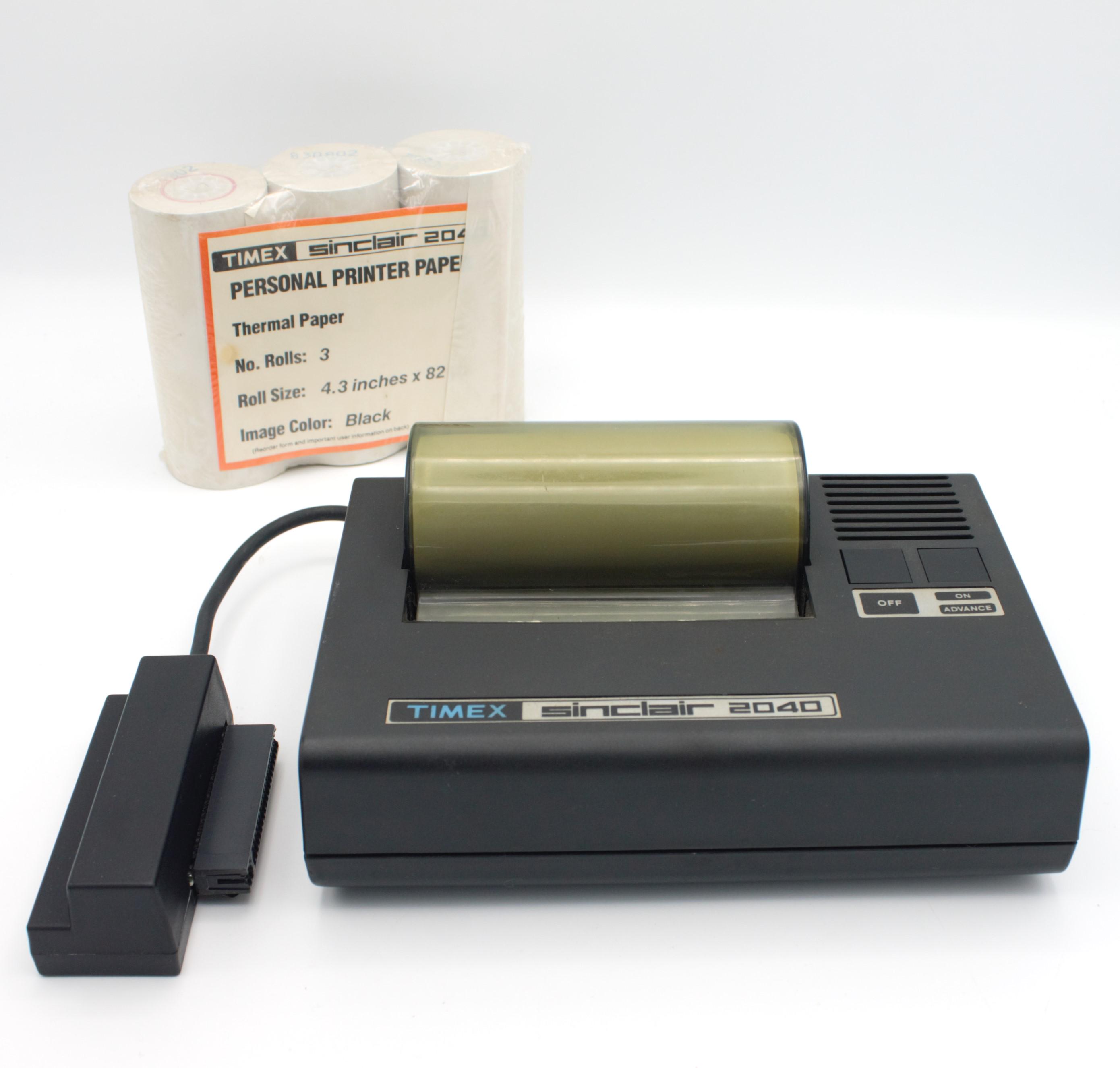 Vintage Timex Sinclair ZX81 Computer 2040 Thermal Printer Vintage Timex Sinclair ZX81 Computer 2040 Thermal Printer