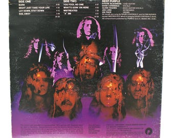 Vintage 70s Vinyl Deep Purple 1974 Album Burn Cool Classic Rock