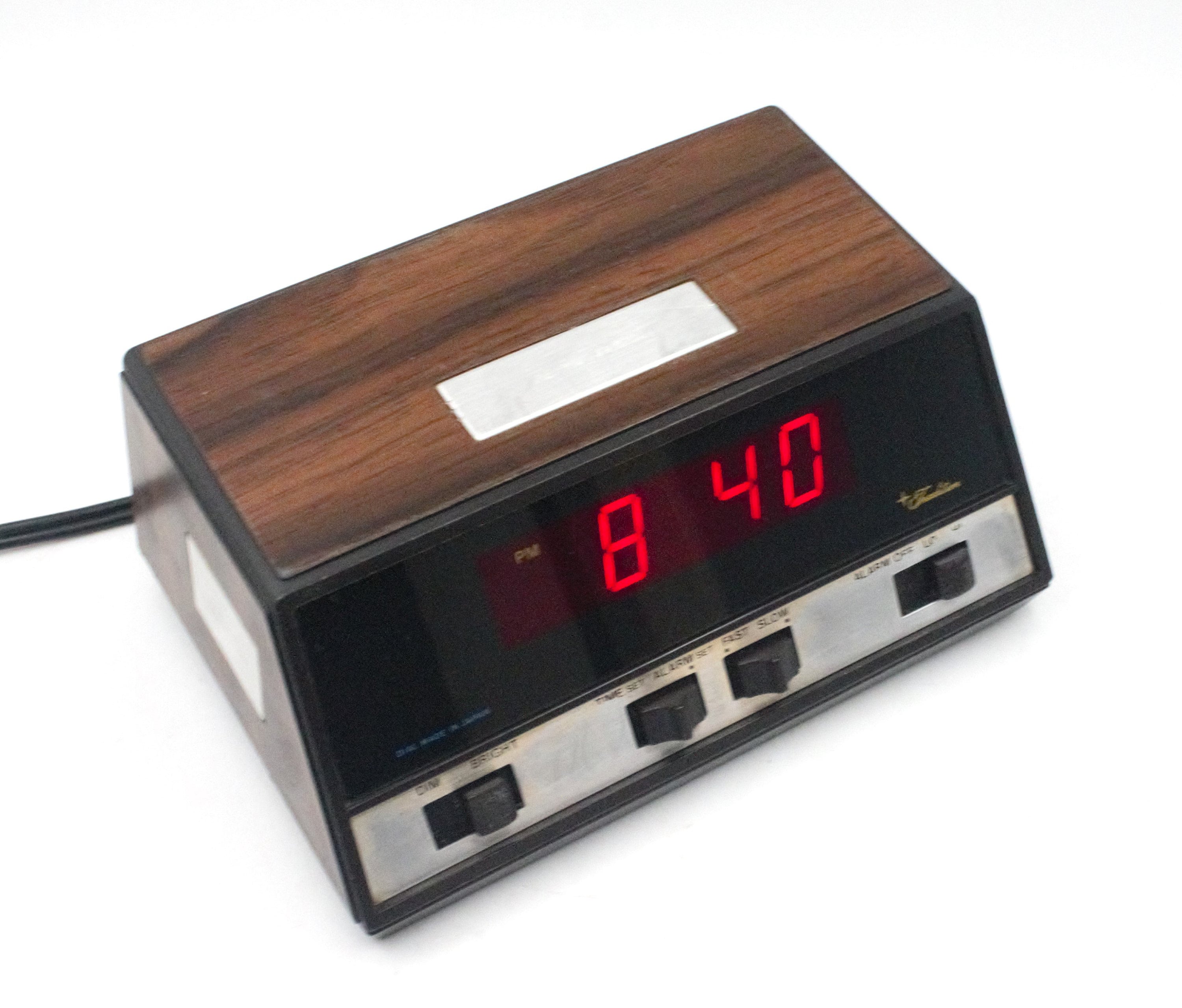 Vintage Digital Alarm Clock Electronic Red LED Time Display