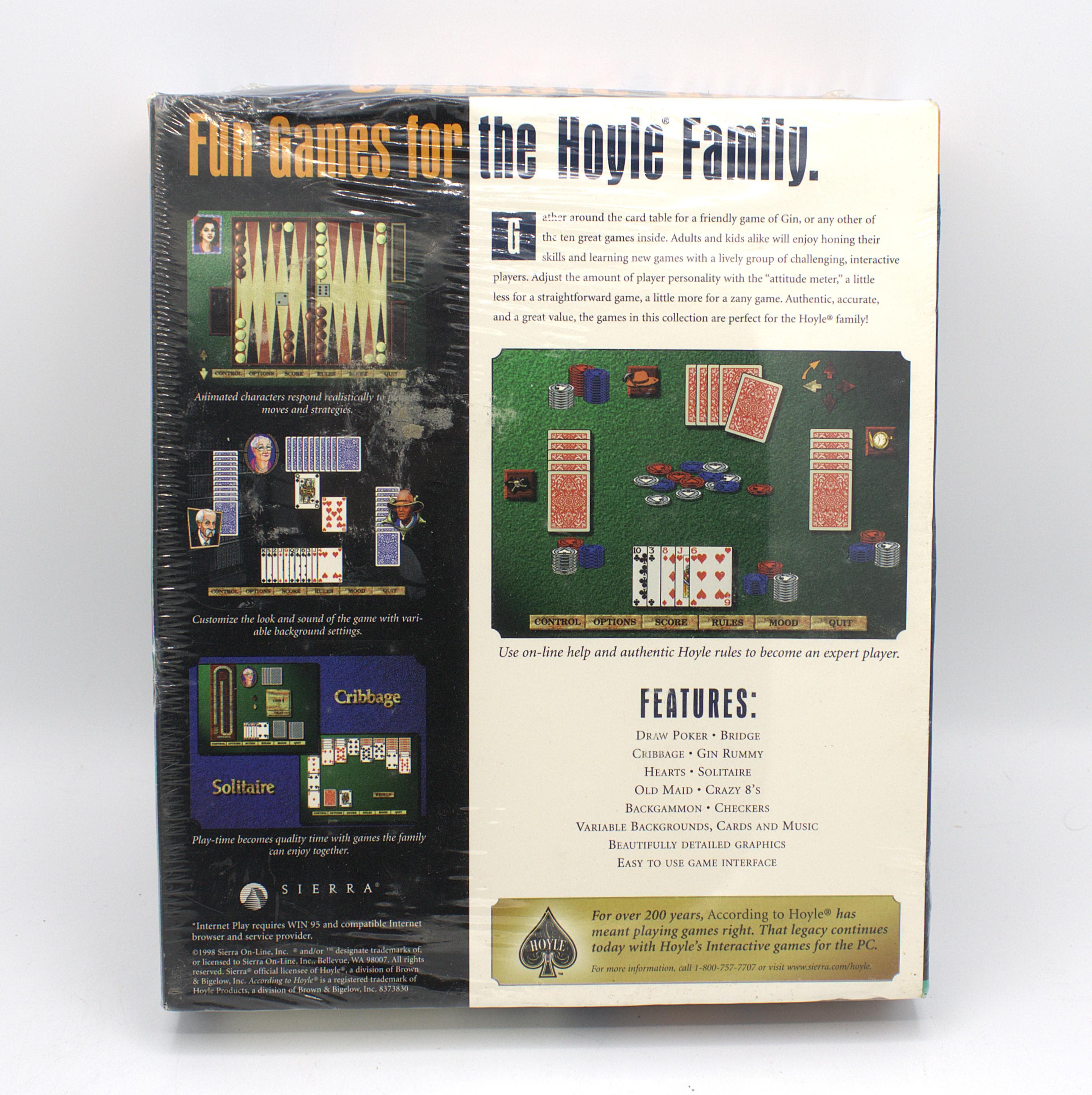 Vintage 1990s PC Hoyle Classic Games 10 Games Blackjack Solitaire