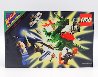 Vintage 1994 Lego catalog Maniac Collector's Guide new product line Wizard Dragon cover Space Town Castle Pirates Technic Model Series 1990s