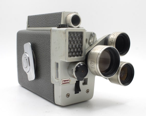 Vintage Movie Camera 8mm Film Kodak Cine Automatic Turret