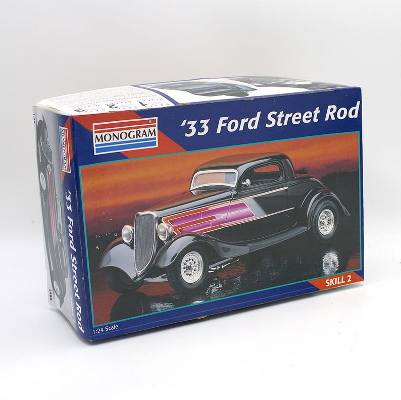 Vintage '33 Ford Street Rod Model Kit 1/24 Scale 1930s Classic Custom ...