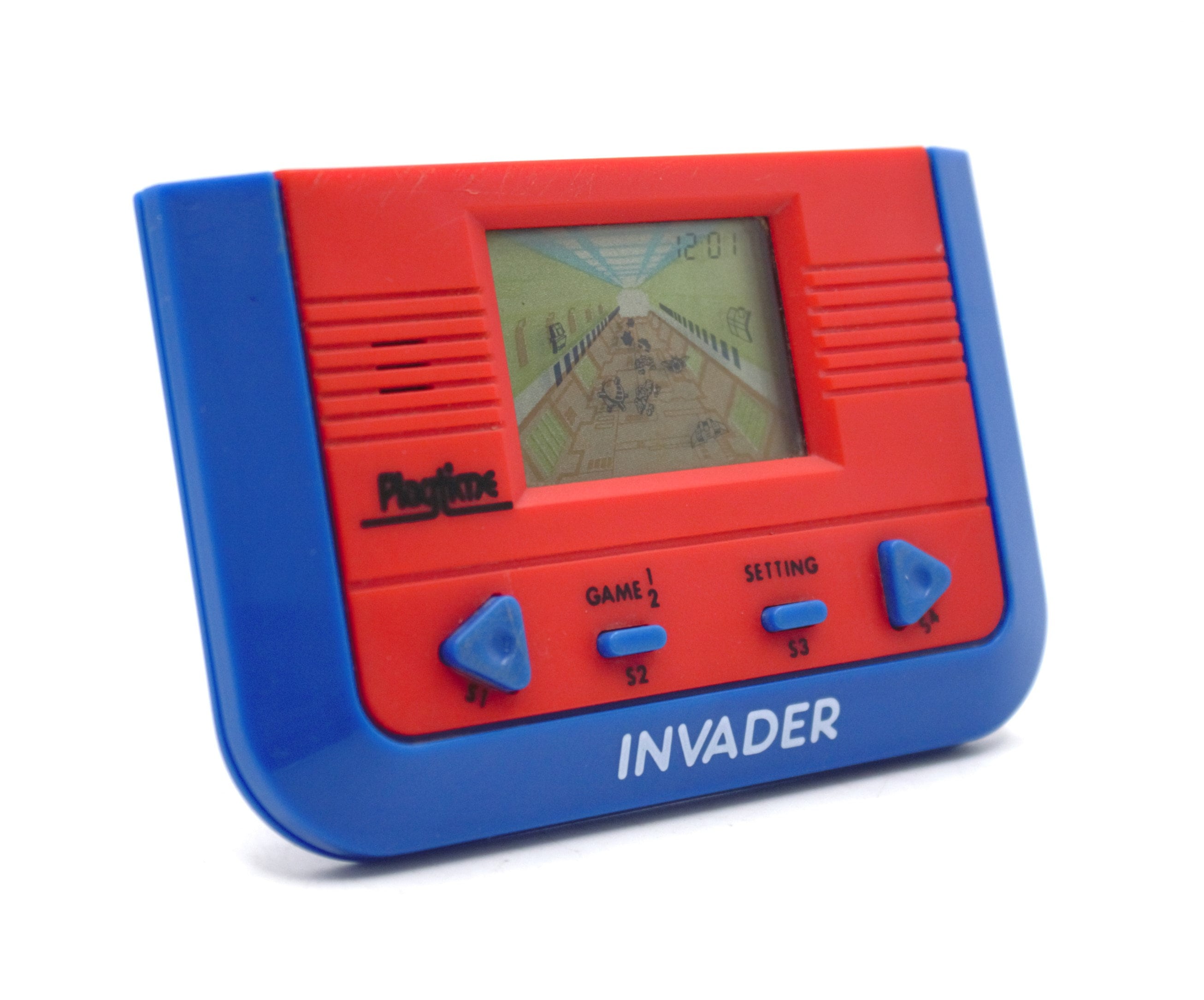 Vintage Invader Space Racing Game Mini Handheld LCD Digital Sound