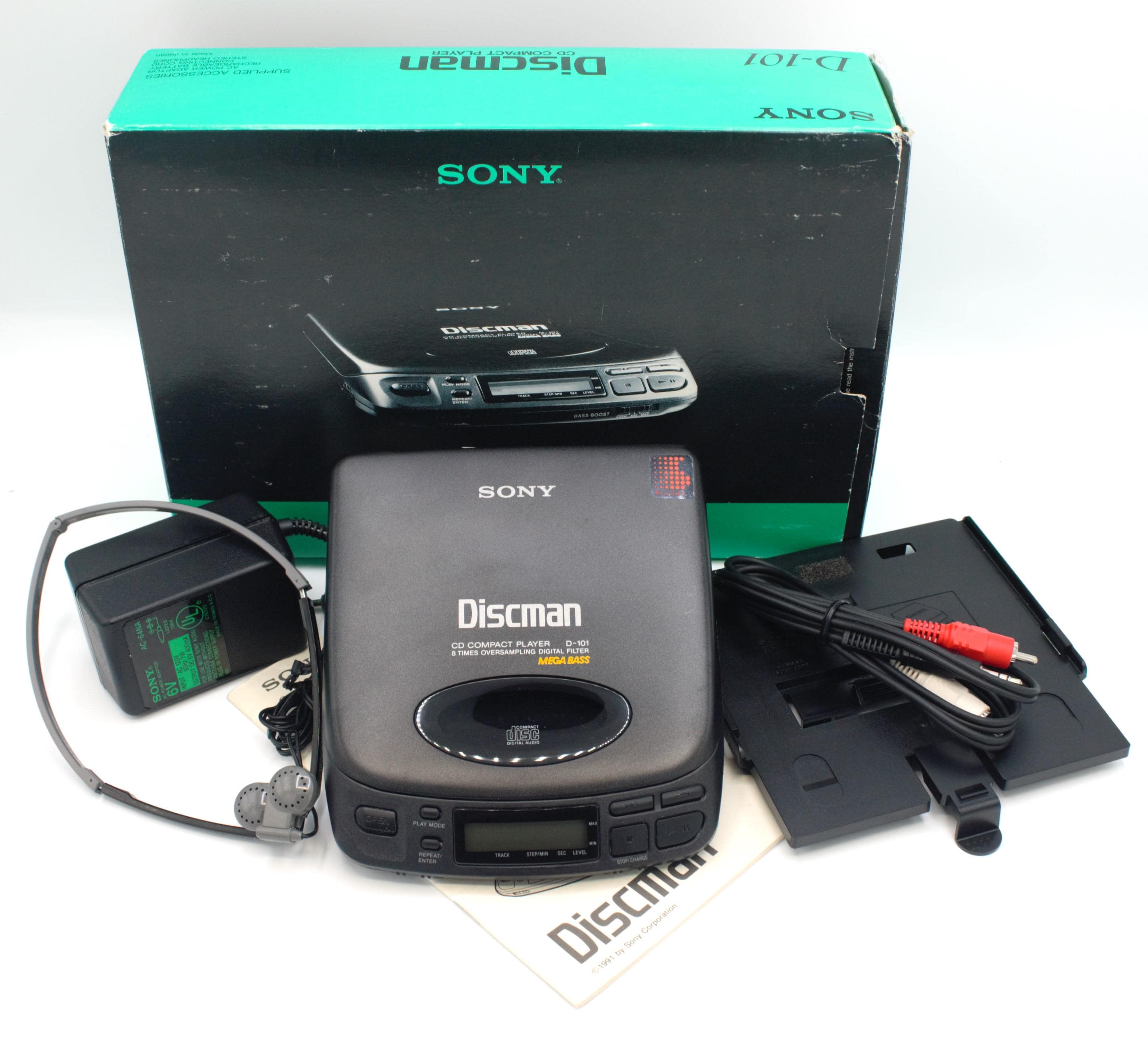 Vintage 1991 Sony Discman Stereo CD Player With Headphones Power