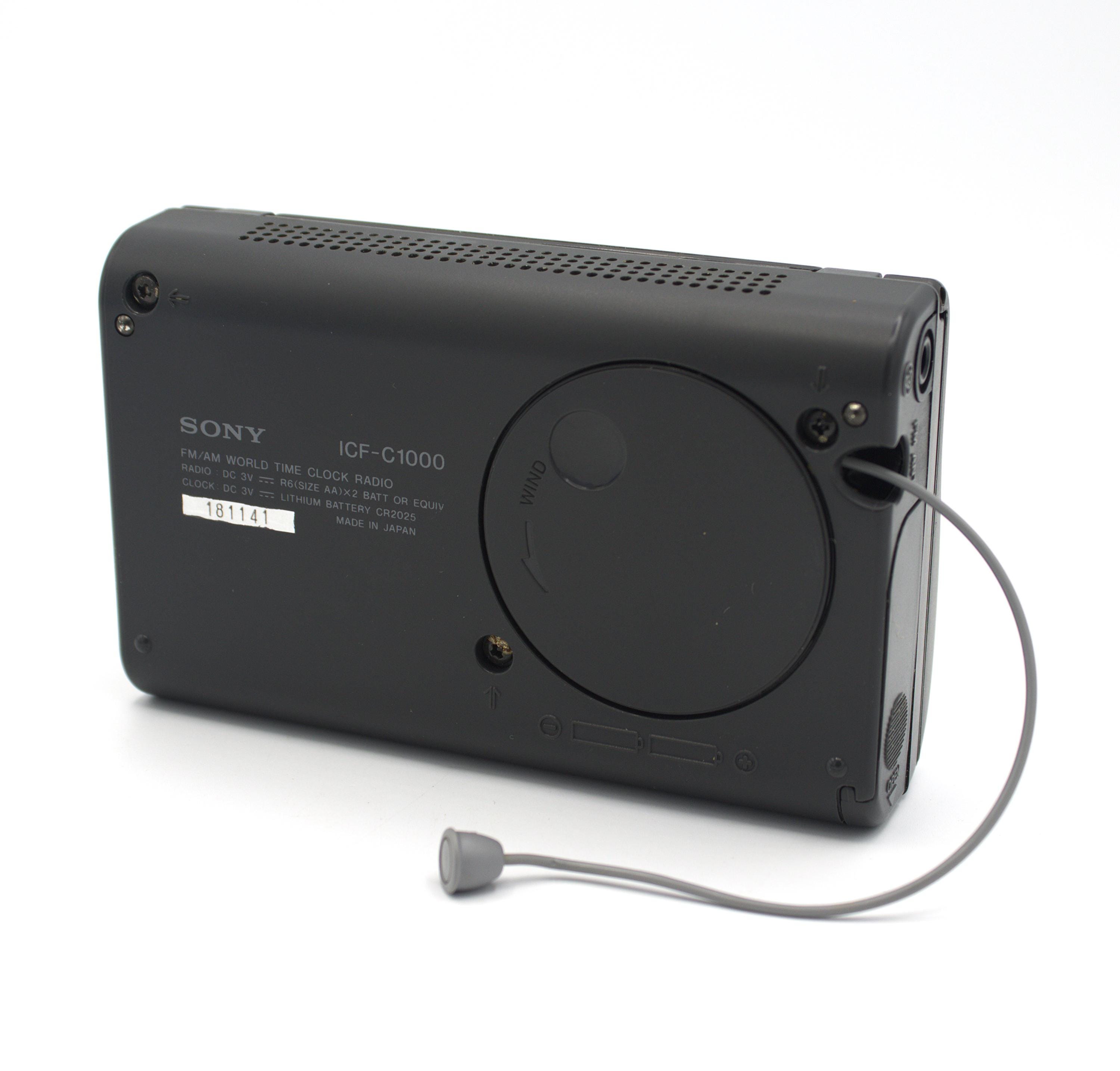 Vintage Sony World Radio FM/AM Receiver Digital Alarm Clock Pocket
