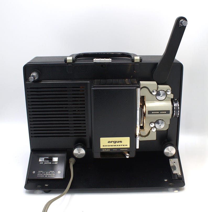 Argus Showmaster Vintage Argus Showmaster Home Movie Projector 8mm Reel Film Projection ...