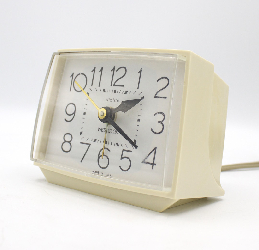 Vintage Westclox Alarm Clock Dialite Backlit Dial Analog Buzzer