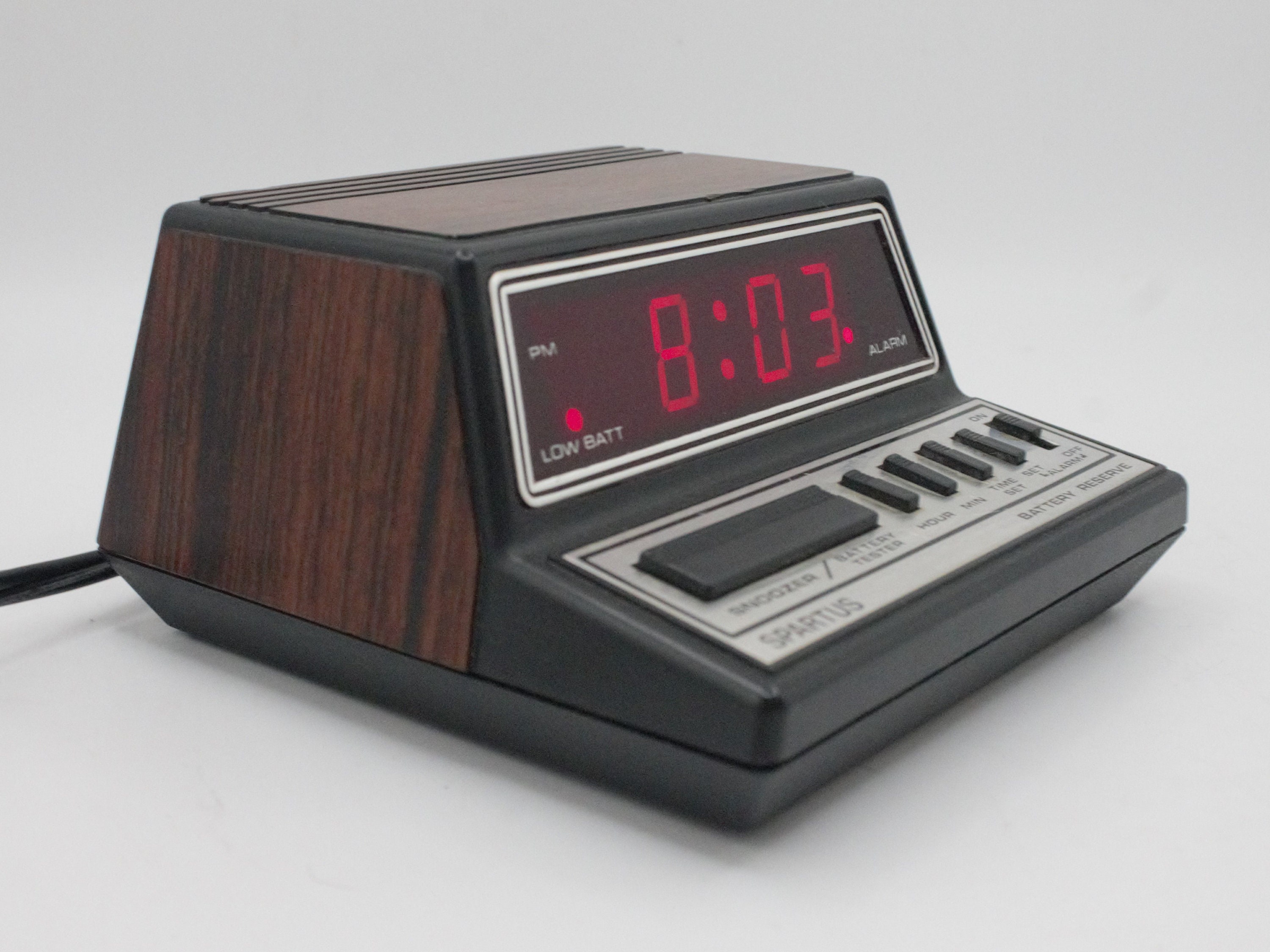 Vintage Digital Alarm Clock Electronic Red LED Time Display - Etsy
