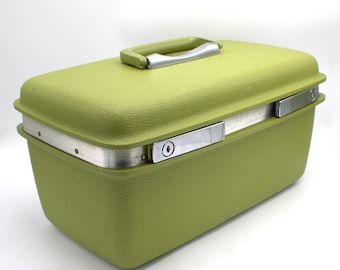 Vintage Samsonite Train Case Cosmetic Luggage Carry on Hard Case