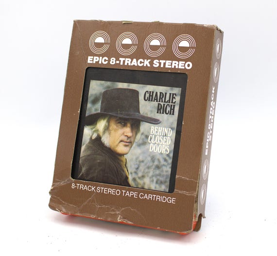 Vintage 1970s 8-track Charlie Rich 1973 Album Behind Closed Doors