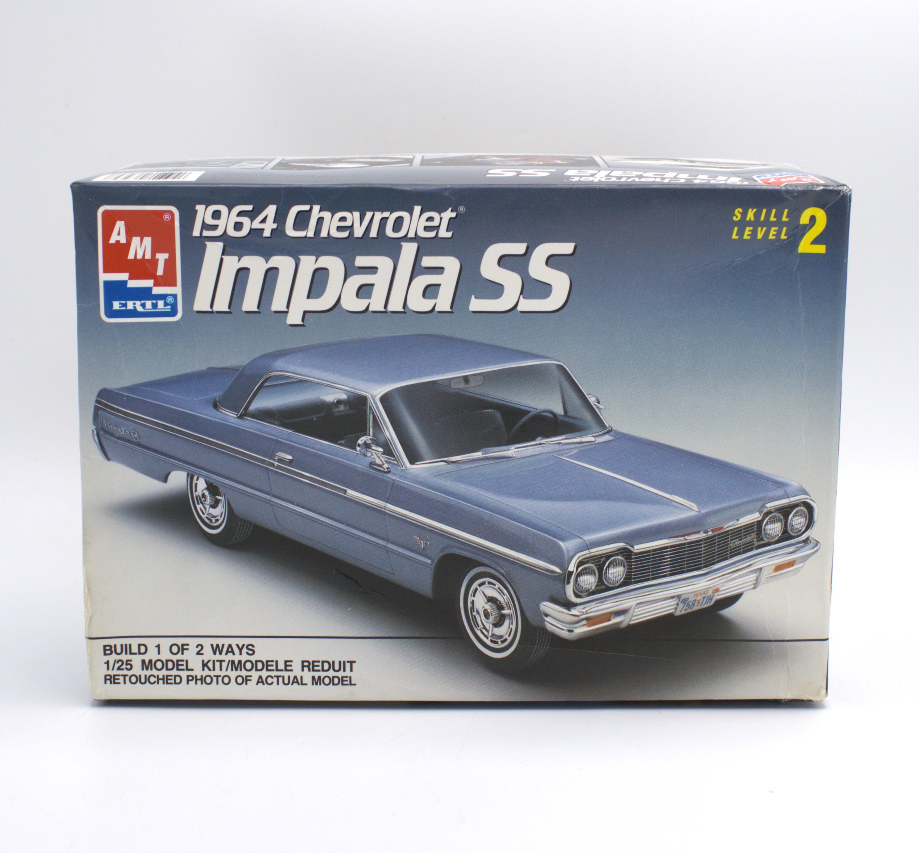 Vintage AMT 1964 Impala SS Model Kit 1/25 Scale High Detail 1960s