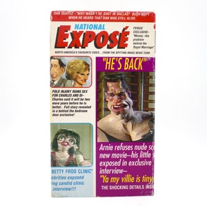 Vintage VHS Spitting Image National Expose tabloid satire caricature puppets 1980s 90s comedy satirical Enquirer TMZ celebrity news