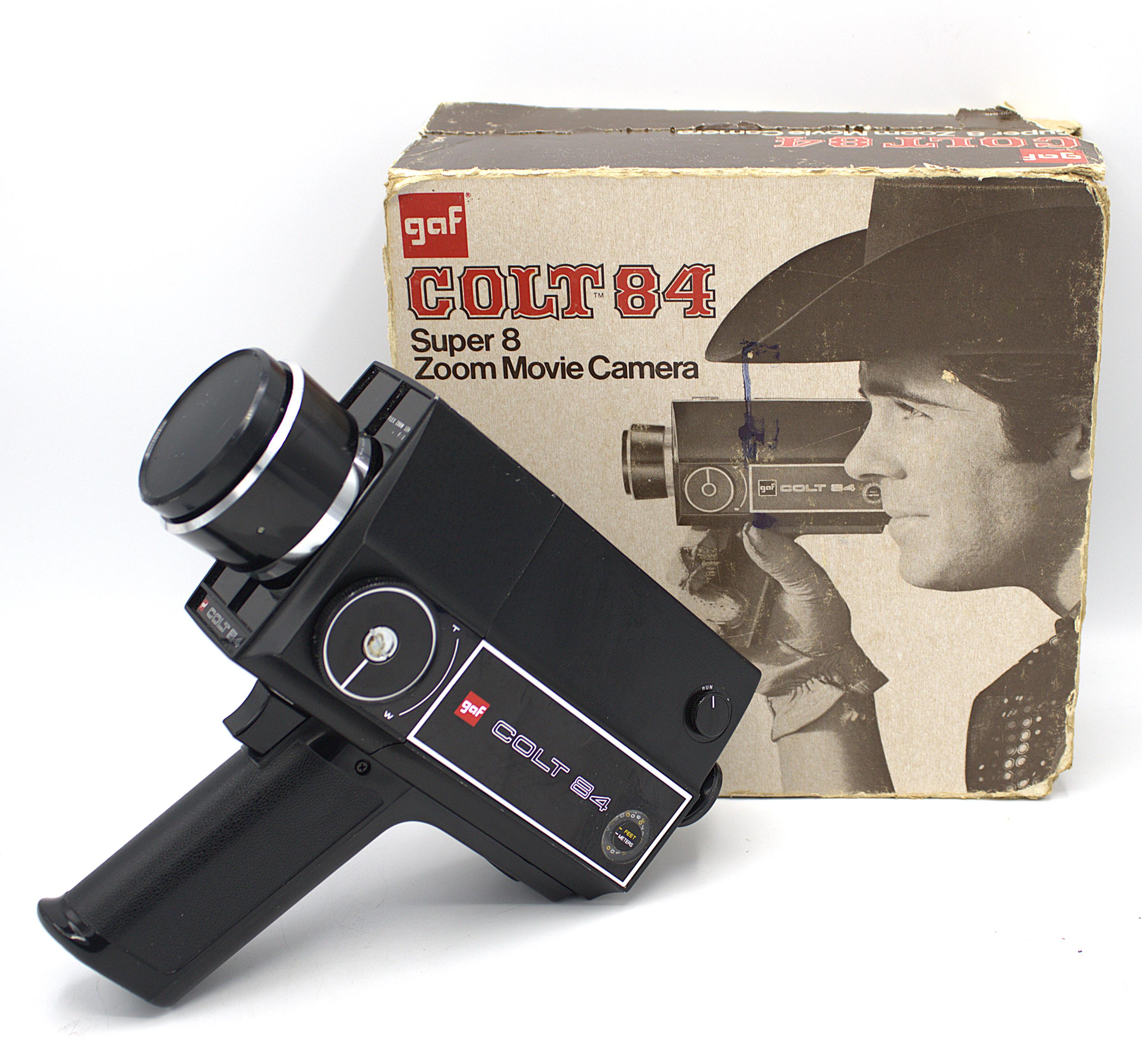 Vintage Colt 84 Movie Camera Gaf 8mm Film Video Recorder Pistol