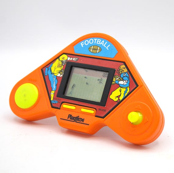 Vintage 1980s Handheld Game Football LCD Digital Display With